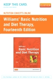 cover image - Nutrition Concepts Online for Williams' Basic Nutrition and Diet Therapy (Access Code),14th Edition