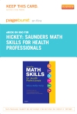 cover image - Saunders Math Skills for Health Professionals - Elsevier eBook on Intel Education Study (Retail Access Card)