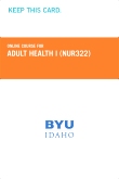cover image - Adult Health I Course Fee (NUR322CF)