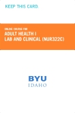 cover image - Adult Health I Lab and Clinical Course Fee (NUR322C CF)