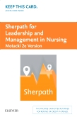 cover image - Sherpath for Leadership and Management in Nursing (Motacki Version) - Access Card,2nd Edition