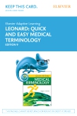 cover image - Elsevier Adaptive Learning for Quick & Easy Medical Terminology (Access Card),9th Edition