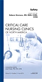 Safety, An Issue of Critical Care Nursing Clinics