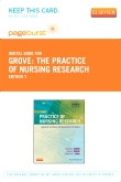 cover image - The Practice of Nursing Research - Elsevier eBook on VitalSource (Retail Access Card),7th Edition