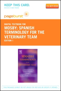 cover image - Spanish Terminology for the Veterinary Team - Elsevier eBook on VitalSource (Retail Access Card),1st Edition