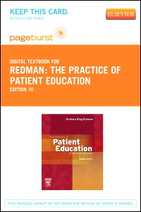 cover image - The Practice of Patient Education - Elsevier eBook on VitalSource (Retail Access Card),10th Edition