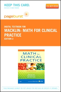 cover image - Math For Clinical Practice - Elsevier eBook on VitalSource (Retail Access Card),2nd Edition