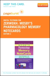 cover image - Mosby's Pharmacology Memory NoteCards - Elsevier eBook on VitalSource (Retail Access Card),3rd Edition