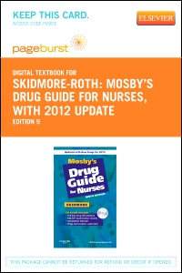 cover image - Mosby's Drug Guide for Nurses, with 2012 Update - Elsevier eBook on VitalSource (Retail Access Card),9th Edition