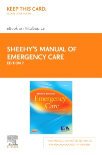 cover image - Sheehy's Manual of Emergency Care - Elsevier eBook on VitalSource (Retail Access Card),7th Edition