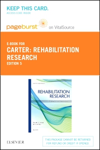 cover image - Rehabilitation Research - Elsevier eBook on Vitalsource (Retail Access Card),5th Edition