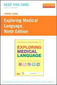 cover image - iTerms Audio for Exploring Medical Language,9th Edition
