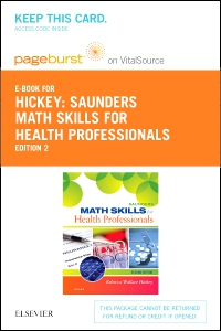 cover image - Saunders Math Skills for Health Professions - Elsevier eBook on VitalSource (Retail Access Card),2nd Edition