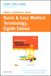 cover image - Medical Terminology Online with Elsevier Adaptive Learning for Quick & Easy Medical Terminology (Access Card),8th Edition