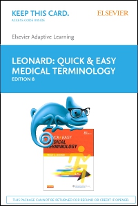 cover image - Elsevier Adaptive Learning for Quick & Easy Medical Terminology (Access Card),8th Edition