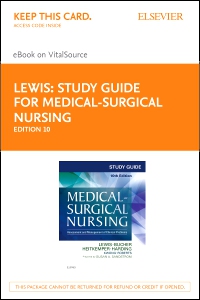 cover image - Study Guide for Medical-Surgical Nursing - Elsevier eBook on VitalSource (Retail Access Card),10th Edition