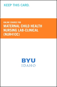 cover image - Maternal Child Health Nursing Lab-Clinical Course Fee (NUR410C CF)