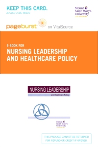 cover image - Nursing Leadership and Healthcare Policy - Elsevier eBook on VitalSource (Retail Access Card),1st Edition
