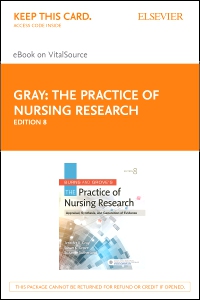 cover image - Burns and Grove's The Practice of Nursing Research - Elsevier eBook on Vital Source (Retail Access Card),8th Edition