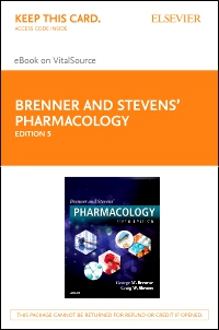 cover image - Brenner and Stevens’ Pharmacology ""Elsevier eBook on VitalSource (Retail Access Card)"",5th Edition