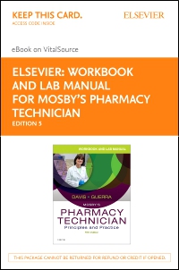 cover image - Workbook and Lab Manual for Mosby's Pharmacy Technician - Elsevier eBook on VitalSource (Retail Access Card),5th Edition