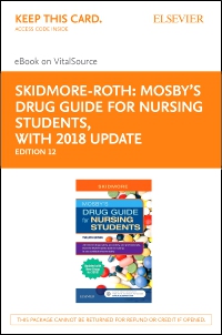 cover image - Mosby's Drug Guide for Nursing Students, with 2018 Update - Pageburst eBook on VitalSource (Retail Access Card),12th Edition
