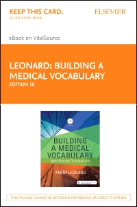 cover image - Building a Medical Vocabulary - Elsevier eBook on VitalSource (Retail Access Card),10th Edition