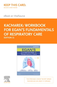 cover image - Workbook for Egan's Fundamentals of Respiratory Care - Elsevier E-Book on VitalSource (Retail Access Card),11th Edition
