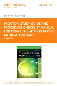 cover image - Study Guide for Kinn's The Administrative Medical Assistant - Elsevier E-Book on VitalSource (Retail Access Card),13th Edition