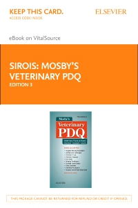 cover image - Mosby's Veterinary PDQ - Elsevier eBook on VitalSource (Retail Access Card),3rd Edition
