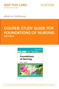cover image - Study Guide for Foundations of Nursing - Elsevier eBook on VitalSource (Retail Access Card),8th Edition