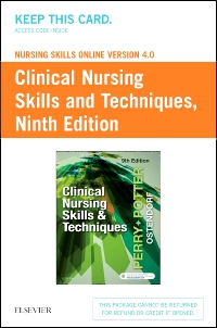 cover image - Nursing Skills Online Version 4.0 for Clinical Nursing Skills and Techniques (Access Code),9th Edition