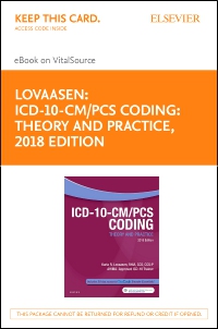 cover image - ICD-10-CM/PCS Coding: Theory and Practice, 2018 Edition Elsevier eBook on VitalSource (Retail Access Card)
