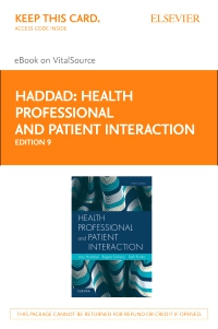 cover image - Health Professional and Patient Interaction Elsevier eBook on VitalSource (Retail Access Card),9th Edition