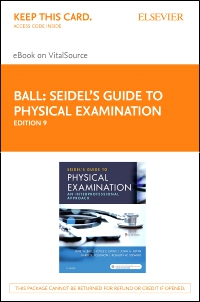 cover image - Seidel's Guide to Physical Examination - Elsevier eBook on VitalSource (Retail Access Card),9th Edition