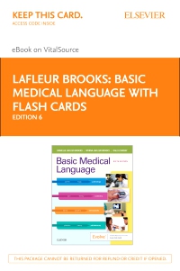 cover image - Basic Medical Language with Flash Cards Elsevier eBook on VitalSource (Retail Access Card),6th Edition
