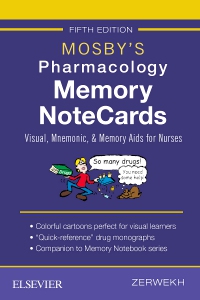 cover image - Mosby's Pharmacology Memory NoteCards - Elsevier eBook on VitalSource,5th Edition