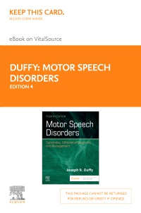 cover image - Motor Speech Disorders Elsevier eBook on VitalSource (Retail Access Card),4th Edition