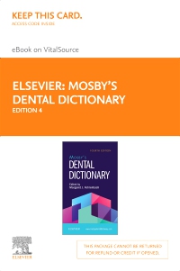 cover image - Mosby's Dental Dictionary Elsevier eBook on VitalSource (Retail Access Card),4th Edition