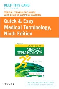 cover image - Medical Terminology Online with Elsevier Adaptive Learning for Quick & Easy Medical Terminology,9th Edition