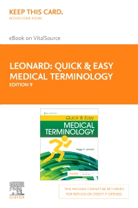 cover image - Quick & Easy Medical Terminology - Elsevier eBook on VitalSource (Retail Access Card),9th Edition