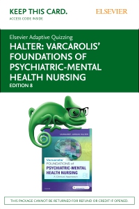 cover image - Elsevier Adaptive Quizzing for Halter Varcarolis' Foundations of Psychiatric-Mental Health Nursing (Access Card),8th Edition