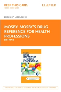 cover image - Mosby's Drug Reference for Health Professions - Elsevier eBook on VitalSource (Retail Access Card),6th Edition