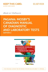 cover image - Mosby's Canadian Manual of Diagnostic and Laboratory Tests - Elsevier eBook on VitalSource (Retail Access Card),2nd Edition
