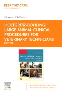 cover image - Large Animal Clinical Procedures for Veterinary Technicians Elsevier eBook on VitalSource (Retail Access Card),4th Edition