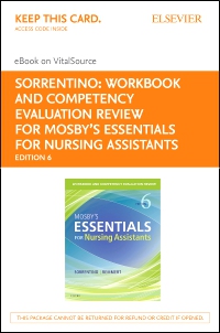 cover image - Workbook and Competency Evaluation Review for Mosby’s Essentials for Nursing Assistants - Elsevier eBook on VitalSource (Retail Access Card),6th Edition