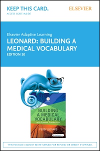 cover image - Elsevier Adaptive Learning for Building a Medical Vocabulary (Access Card),10th Edition