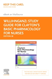 cover image - Study Guide for Clayton's Basic Pharmacology for Nurses - Elsevier eBook on VitalSource (Retail Access Card),18th Edition