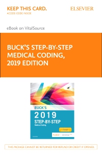 cover image - Buck's Step-by-Step Medical Coding, 2019 Edition Elsevier eBook on VitalSource (Retail Access Card)