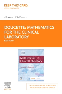 cover image - Mathematics for the Clinical Laboratory Elsevier eBook on VitalSource (Retail Access Card),4th Edition